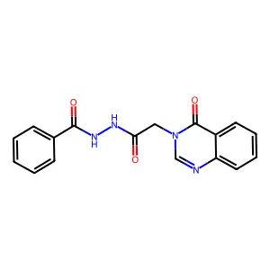 N'-[2-(4-oxoquinazolin-3-yl)acetyl]benzohydrazide structure