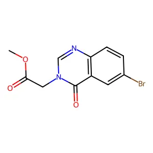 methyl 2-(6-bromo-4-oxoquinazolin-3(4H)-yl)acetate structure