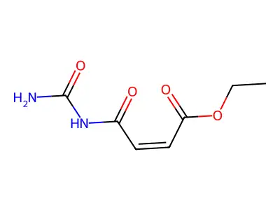 ethyl (2Z)-4-(carbamoylamino)-4-oxobut-2-enoate structure