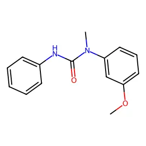 Urea, N-(3-methoxyphenyl)-N-methyl-N'-phenyl- structure