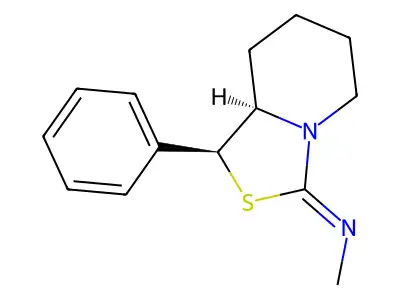 cis-3-Methylimino-octahydro-1-phenyl-3H-thiazolo(3,4-a)pyridine structure