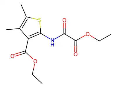 Ethyl 2-(2-ethoxy-2-oxoacetamido)-4,5-dimethylthiophene-3-carboxylate structure
