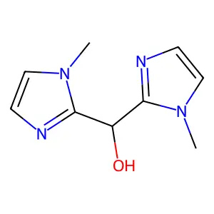 Bis(1-methylimidazol-2-yl)methanol structure