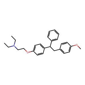 1-(p-(beta-Diethylaminoethoxy)phenyl)-1-phenyl-2-(p-methoxyphenyl)ethane structure