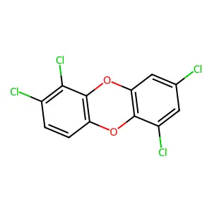 1,2,6,8-Tetrachlorodibenzo-p-dioxin structure