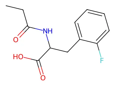 3-(2-Fluorophenyl)-2-(propanoylamino)propanoic acid structure