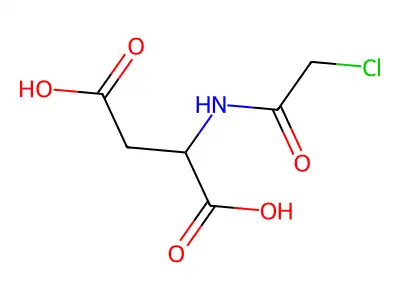 (2S)-2-[(chloroacetyl)amino]butanedioic acid structure