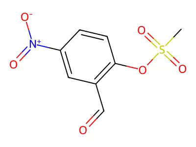 2-Formyl-4-nitrophenyl methanesulfonate structure