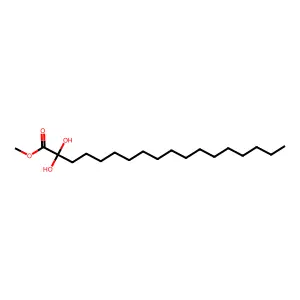 Methyl 2,2-dihydroxyoctadecanoate structure