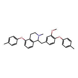 1-[[3-methoxy-4-(4-methylphenoxy)phenyl]methyl]-2-methyl-5-(4-methylphenoxy)-3,4-dihydro-1H-isoquinoline structure