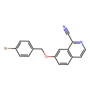 7-[(4-Bromophenyl)methoxy]isoquinoline-1-carbonitrile structure