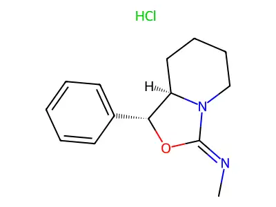 cis-3-Methylimino-hexahydro-1-phenyl-3H-oxazolo(3,4-a)pyridine, hydrochloride structure