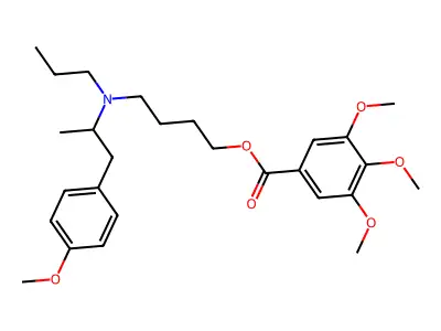 N-(4-Hydroxybutyl)-4-methoxy-alpha-methyl-N-propylphenethylamine 3,4,5-trimethoxybenzoate structure