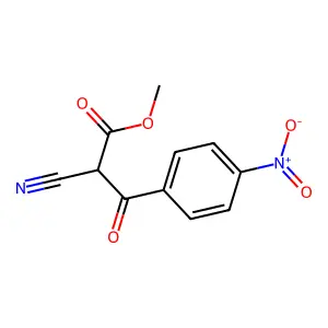 Benzenepropanoic acid, alpha-cyano-4-nitro-beta-oxo-, methyl ester structure