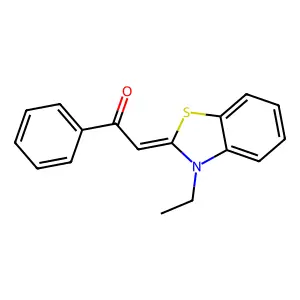 Ethanone, 2-(3-ethyl-2(3H)-benzothiazolylidene)-1-phenyl- structure