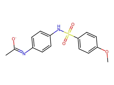 N-[4-[(4-methoxyphenyl)sulfonylamino]phenyl]ethanimidate structure