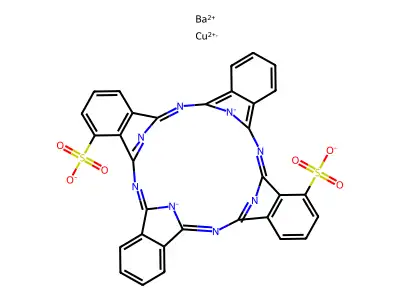 Barium (29H,31H-phthalocyaninedisulphonato(4-)-N29,N30,N31,N32)cuprate(2-) structure