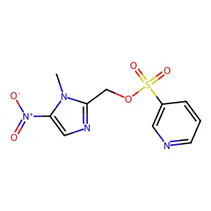 3-Pyridinesulfonic acid, (1-methyl-5-nitro-1H-imidazol-2-yl)methyl ester structure