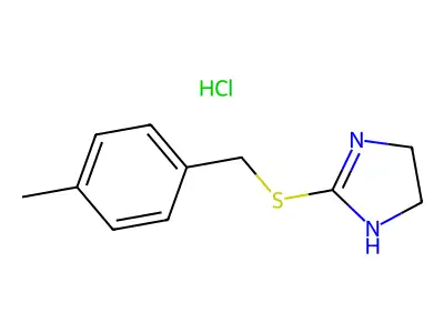 2-{[(4-methylphenyl)methyl]sulfanyl}-4,5-dihydro-1H-imidazole hydrochloride structure