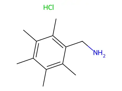 (Pentamethylphenyl)methanamine hydrochloride structure