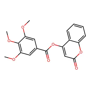 2-oxo-2H-chromen-4-yl 3,4,5-trimethoxybenzoate structure