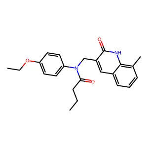 N-(4-ethoxyphenyl)-N-[(8-methyl-2-oxo-1H-quinolin-3-yl)methyl]butanamide structure