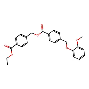 4-(Ethoxycarbonyl)benzyl 4-[(2-methoxyphenoxy)methyl]benzoate structure