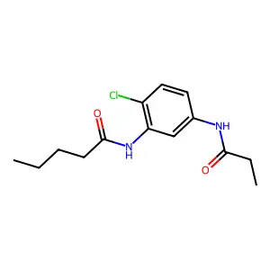 N-[2-chloro-5-(propanoylamino)phenyl]pentanamide structure
