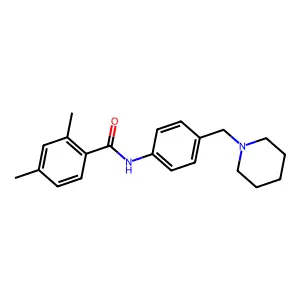 2,4-dimethyl-N-[4-(piperidin-1-ylmethyl)phenyl]benzamide structure