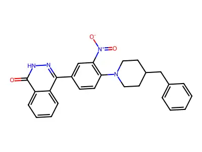 4-[4-(4-Benzylpiperidin-1-yl)-3-nitrophenyl]-1,2-dihydrophthalazin-1-one structure