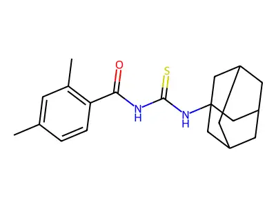 N-(1-adamantylcarbamothioyl)-2,4-dimethylbenzamide structure