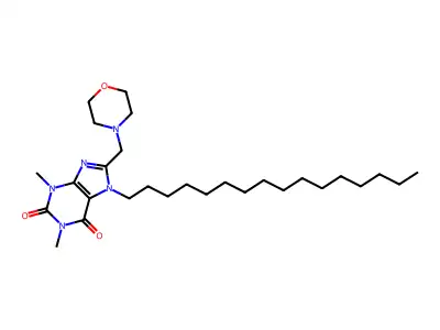 7-Hexadecyl-1,3-dimethyl-8-(morpholin-4-ylmethyl)purine-2,6-dione structure