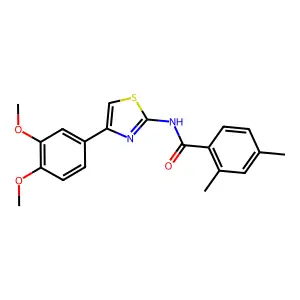 N-[4-(3,4-dimethoxyphenyl)-1,3-thiazol-2-yl]-2,4-dimethylbenzamide structure