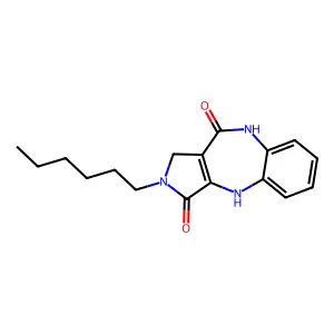 2-hexyl-5,10-dihydro-3H-pyrrolo[3,4-c][1,5]benzodiazepine-1,4-dione structure