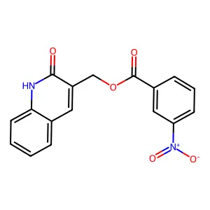 (2-oxo-1H-quinolin-3-yl)methyl 3-nitrobenzoate structure
