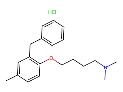 1-Butanamine, N,N-dimethyl-4-(4-methyl-2-(phenylmethyl)phenoxy)-, hydrochloride structure