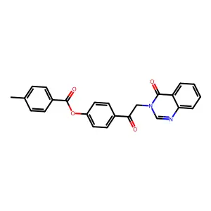 4-[(4-oxoquinazolin-3(4H)-yl)acetyl]phenyl 4-methylbenzoate structure