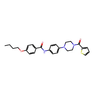 4-butoxy-N-[4-[4-(thiophene-2-carbonyl)piperazin-1-yl]phenyl]benzamide structure