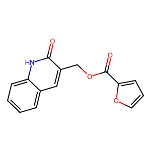 (2-oxo-1H-quinolin-3-yl)methyl furan-2-carboxylate structure