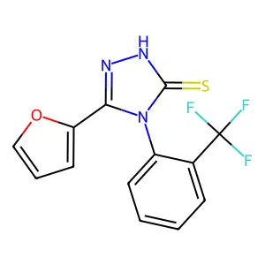 5-Furan-2-yl-4-(2-trifluoromethyl-phenyl)-4H-[1,2,4]triazole-3-thiol structure