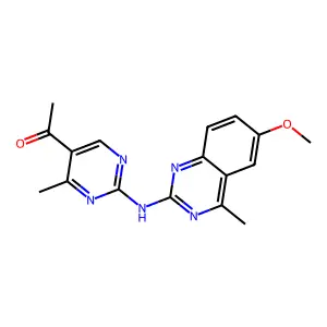 5-Acetyl-2-[(6-methoxy-4-methylquinazolin-2-yl)amino]-4-methylpyrimidine structure