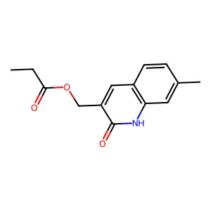 (7-methyl-2-oxo-1H-quinolin-3-yl)methyl propanoate structure