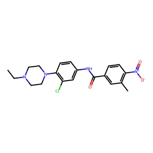 N-[3-chloro-4-(4-ethylpiperazin-1-yl)phenyl]-3-methyl-4-nitrobenzamide structure