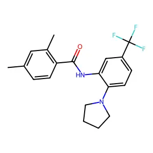 2,4-dimethyl-N-[2-pyrrolidin-1-yl-5-(trifluoromethyl)phenyl]benzamide structure