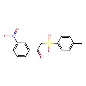 2-(4-Methylphenyl)sulfonyl-1-(3-nitrophenyl)ethanone structure