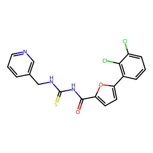 5-(2,3-dichlorophenyl)-N-(pyridin-3-ylmethylcarbamothioyl)furan-2-carboxamide structure