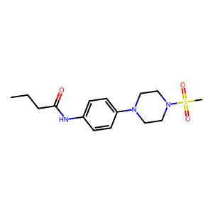 N-[4-(4-methylsulfonylpiperazin-1-yl)phenyl]butanamide structure