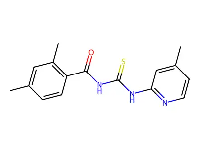 2,4-dimethyl-N-[(4-methylpyridin-2-yl)carbamothioyl]benzamide structure