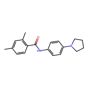 2,4-dimethyl-N-[4-(1-pyrrolidinyl)phenyl]benzamide structure