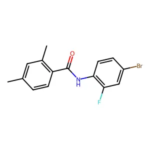 N-(4-bromo-2-fluorophenyl)-2,4-dimethylbenzamide structure
